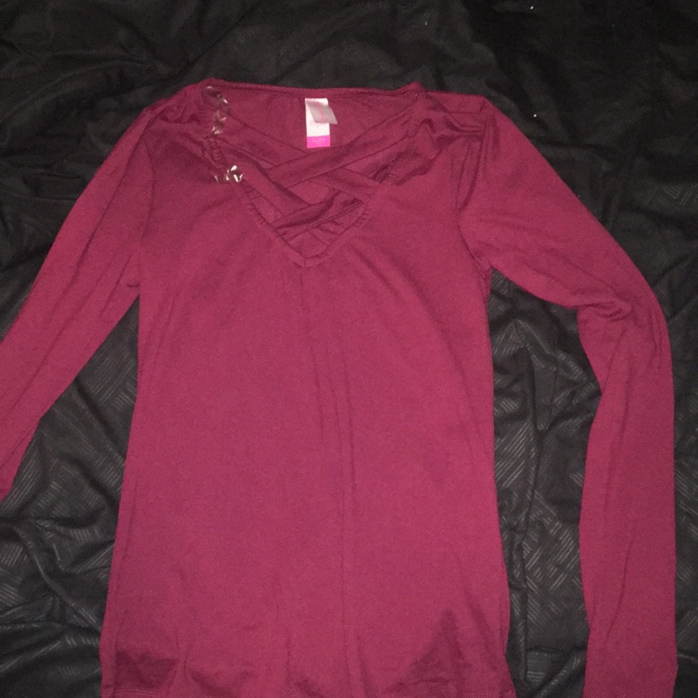 Maroon soft long sleeve